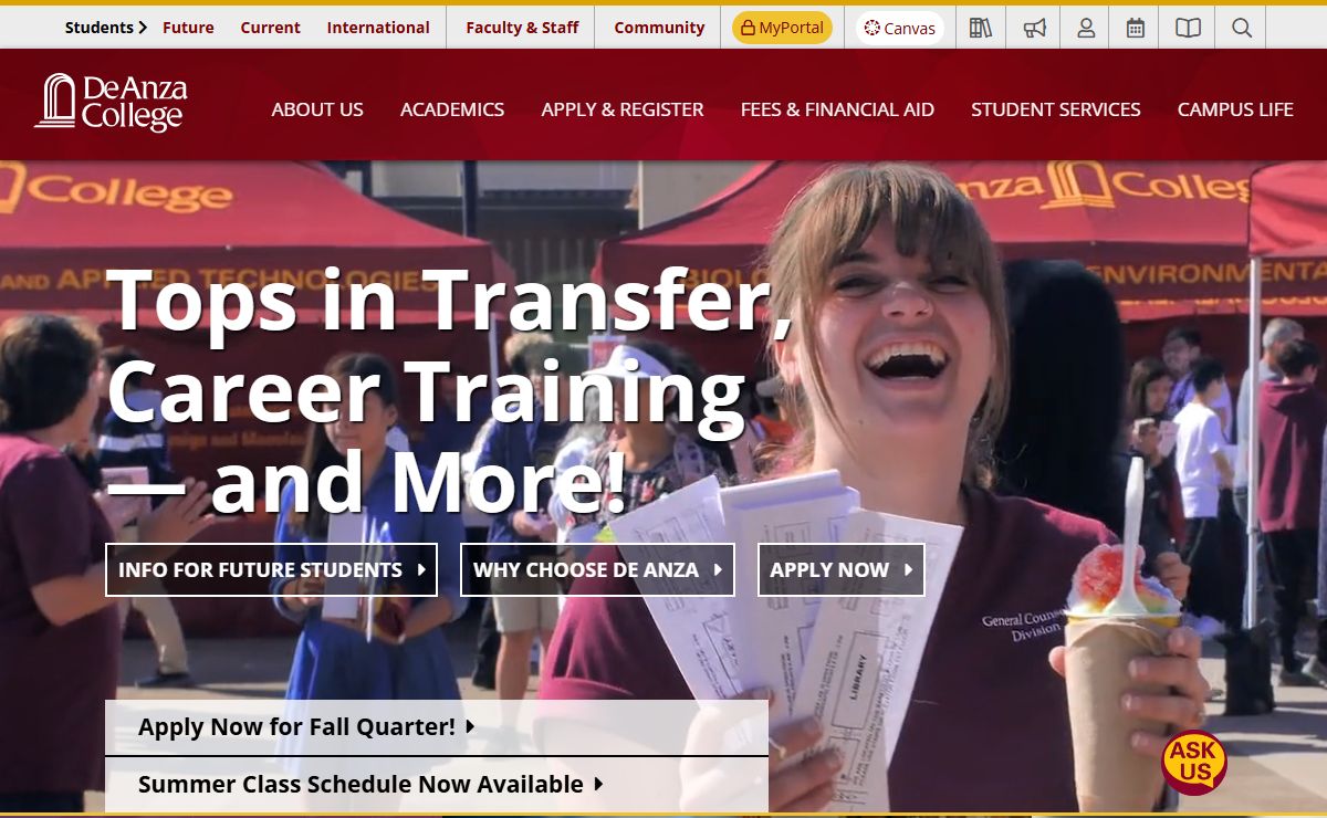 De Anza College - Tops in Transfer
