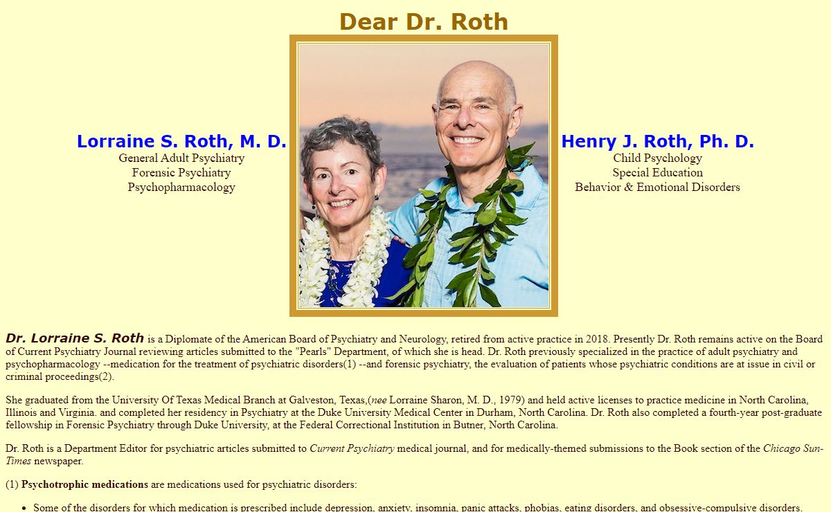 Dear Dr. Roth