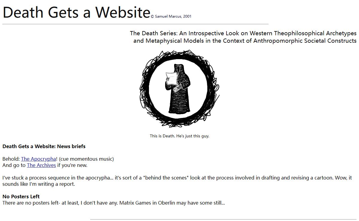 Death Gets A Website