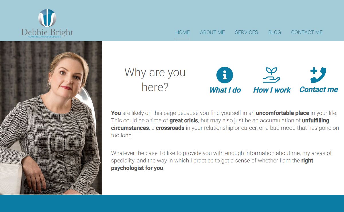 Homepage - Debbie Bright - Counselling Psychologist
