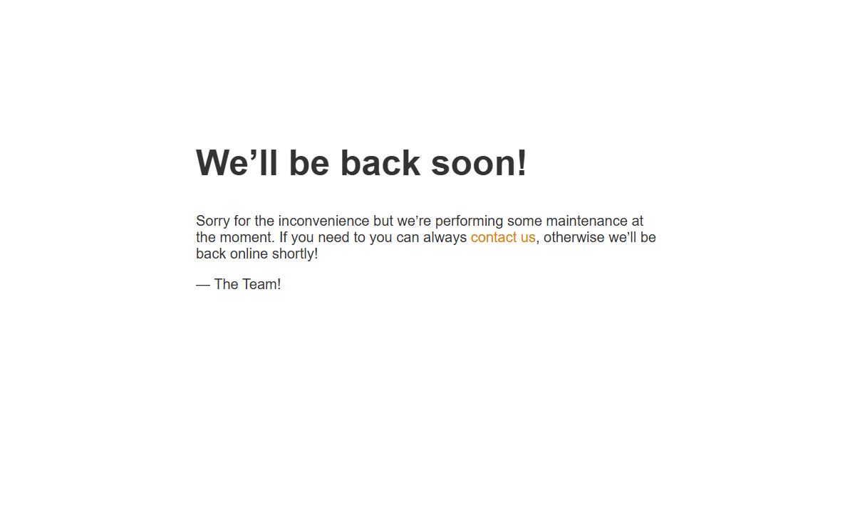 Site Maintenance