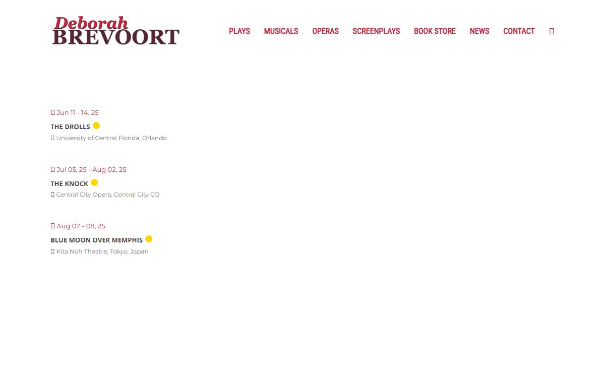Deborah Brevoort – Official website for Deborah Brevoort, a playwright and librettist from Alaska.