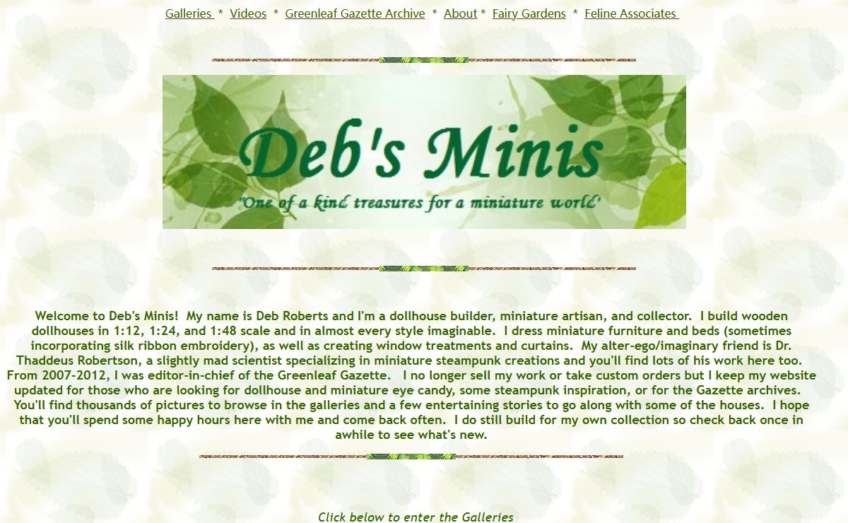 Debs Minis, Dollhouses, Miniatures, and Dressed Beds