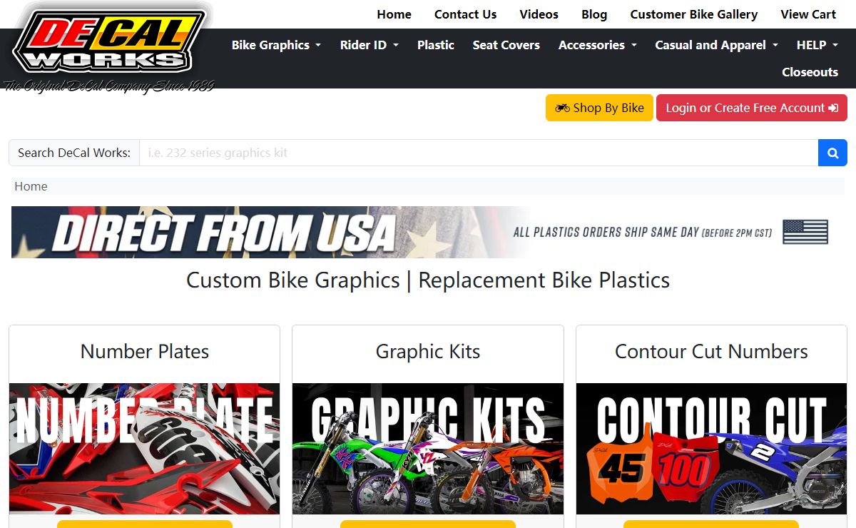 Custom Dirt Bike Graphics | Dirt Bike Plastics | DeCal Works