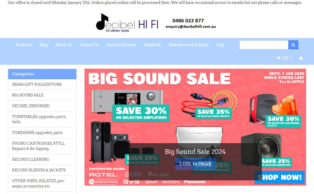 Decibel Hi Fi - turntable specialists, vinyl record cleaners, valve amplifiers