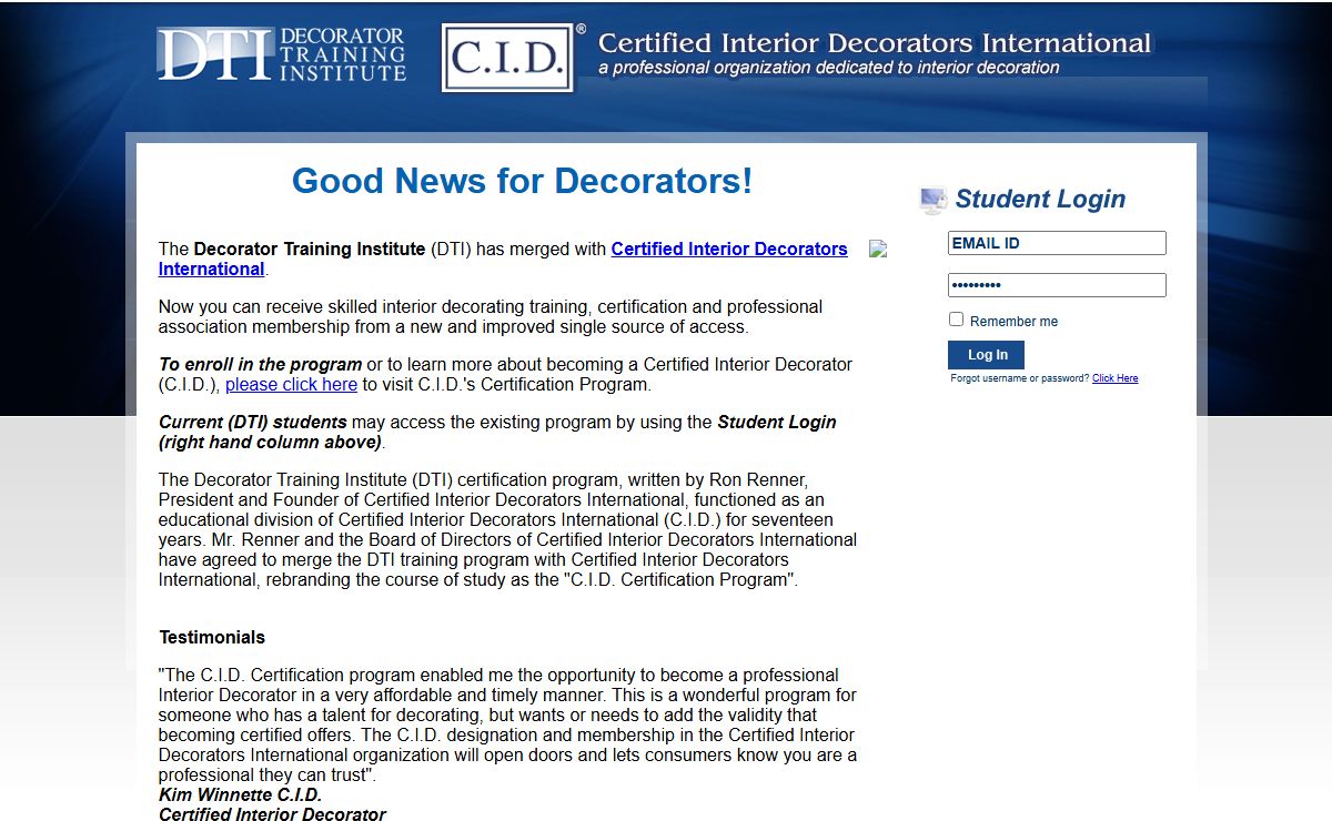 Interior Decorating Schools and Programs, The Decorator Training Institute