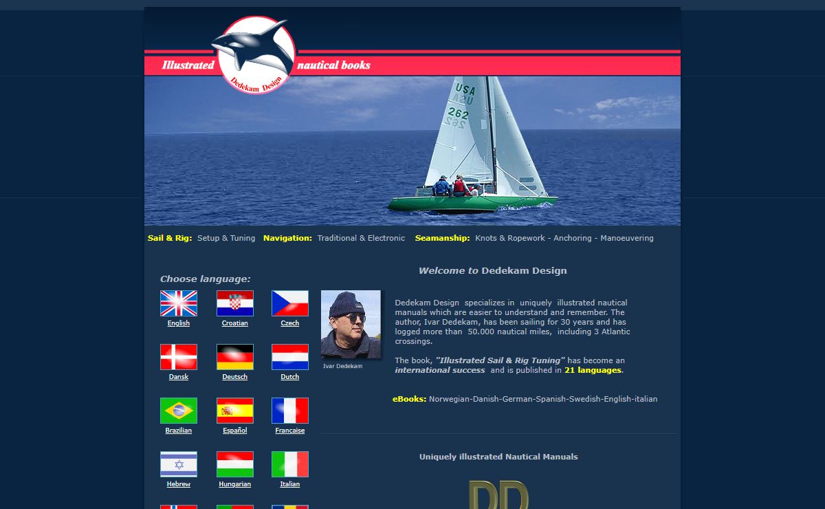 Uniquely illustrated Nautical Manuals- Sail Trim - Rig trim- Navigation - Seamanship - Dedekam Design
