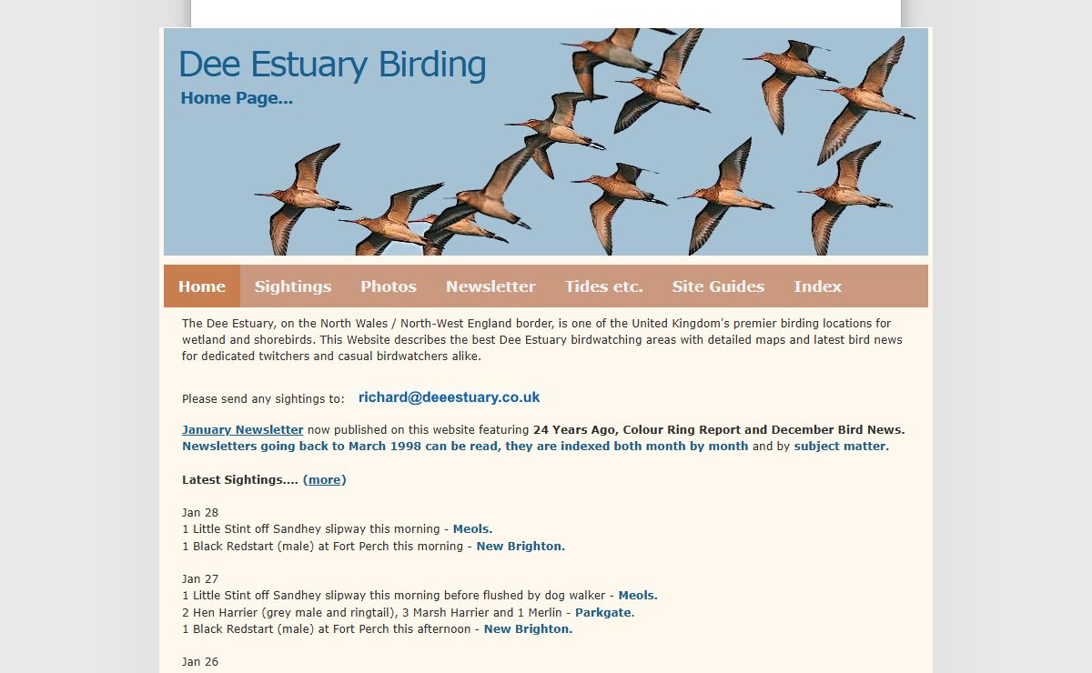 Dee Estuary Birds - birdwatching, birding and twitching