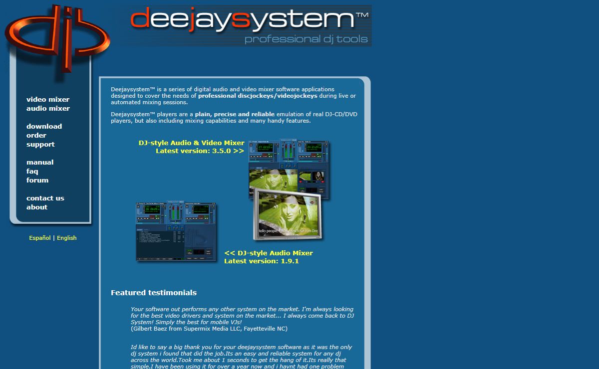 Deejaysystem(tm) DJ-style audio-video players and mixers