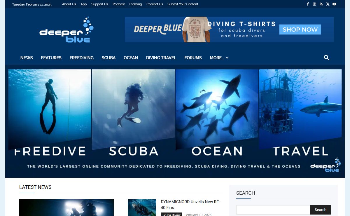 FreeDiving, Scuba, Ocean & Diving Travel | DeeperBlue.com