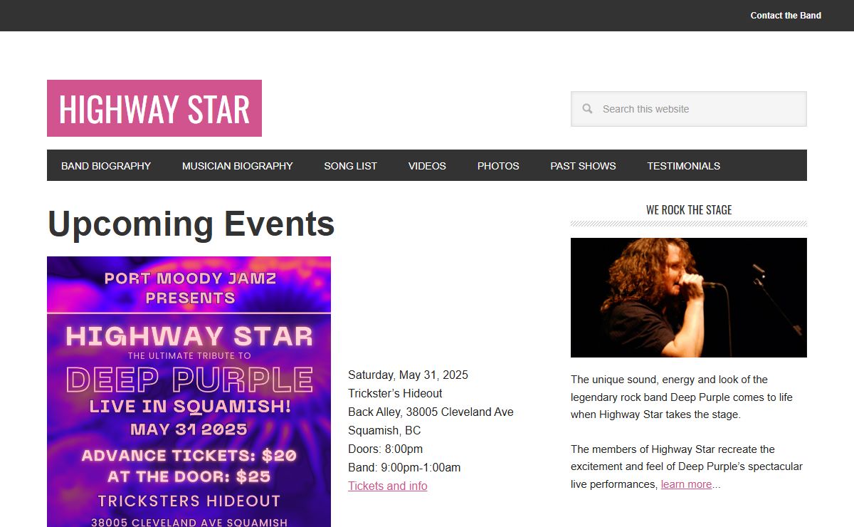 Highway Star – The Ultimate Tribute To Deep Purple