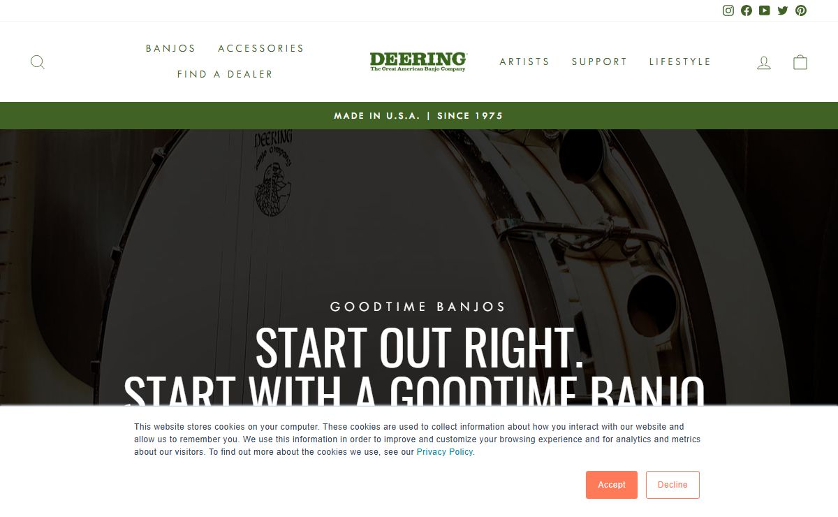 Deering® Banjo Company - The Great American Banjo Company