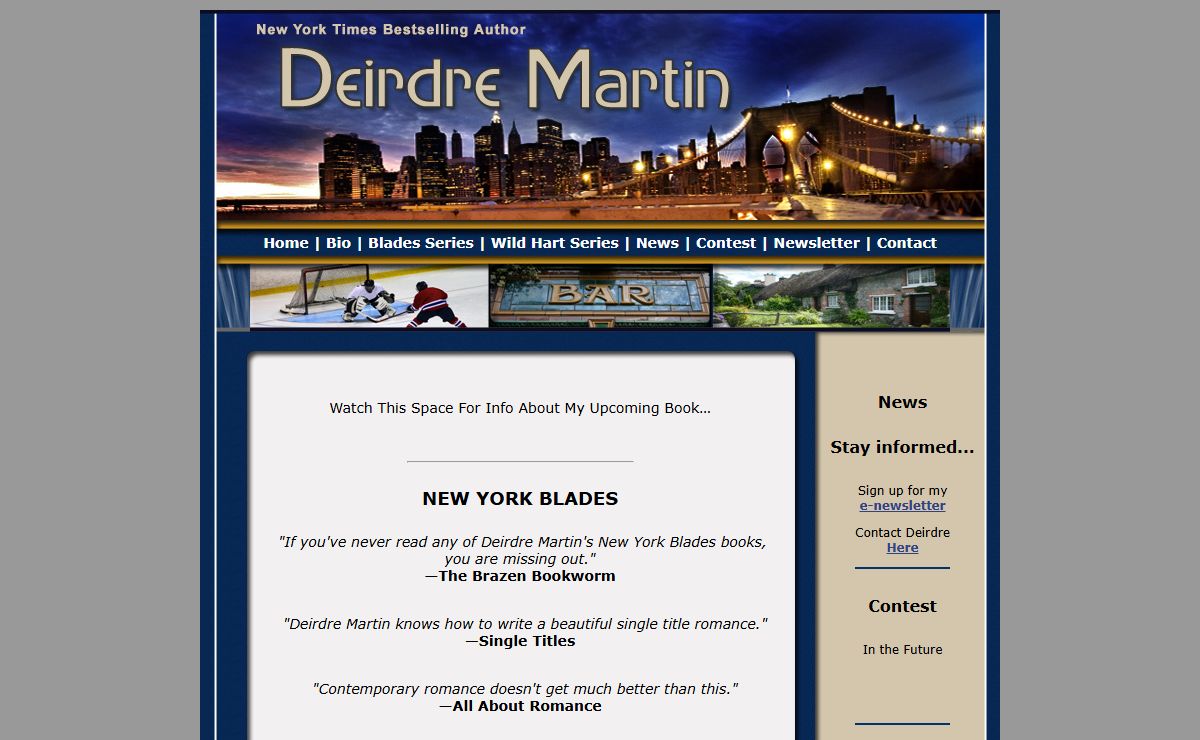 Official Website of Deirdre Martin