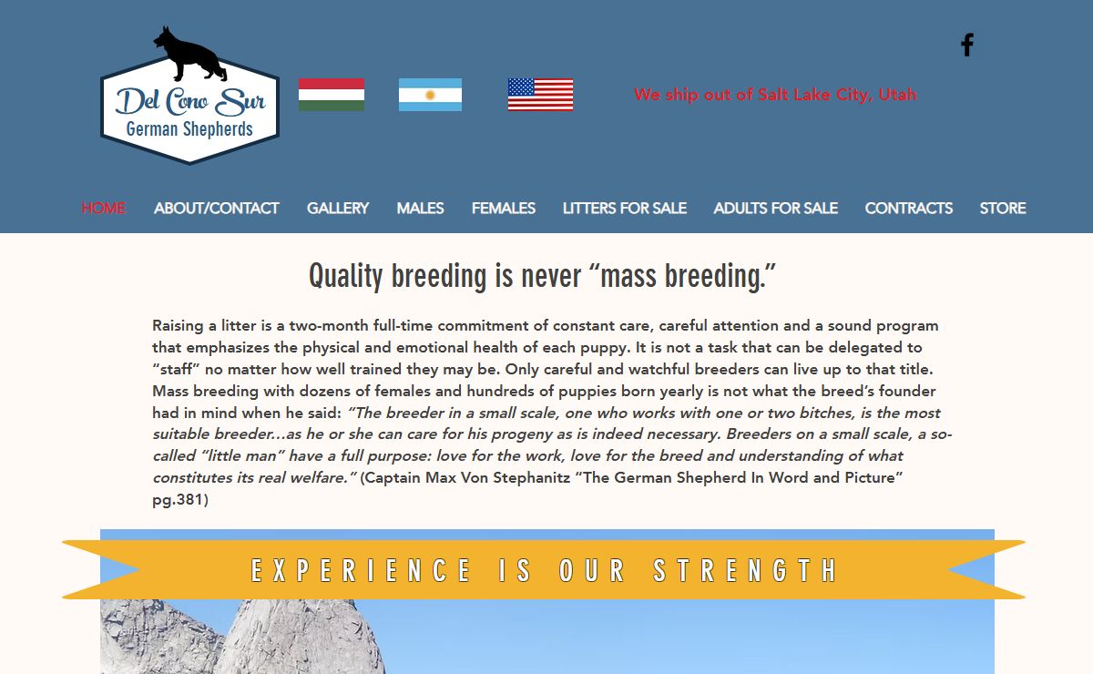 German Shepherd Breeder | Del Cono Sur | Wyoming | Utah | Idaho