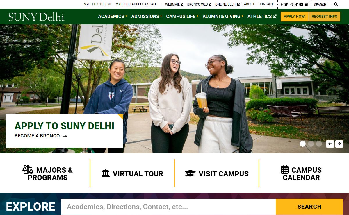 SUNY Delhi | NY State College | Upstate NY | College near New York City, Albany, Orange County