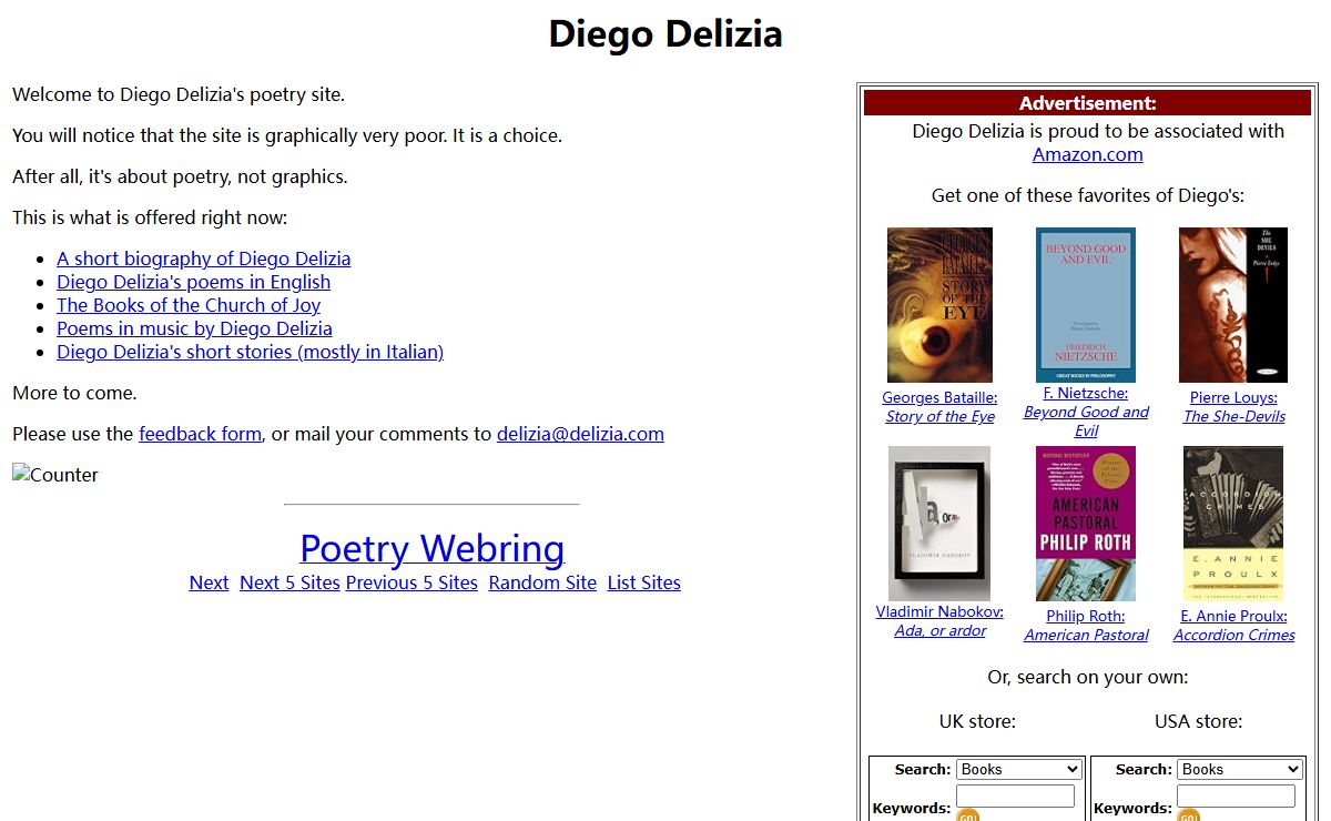 Diego Delizia: poetry in English