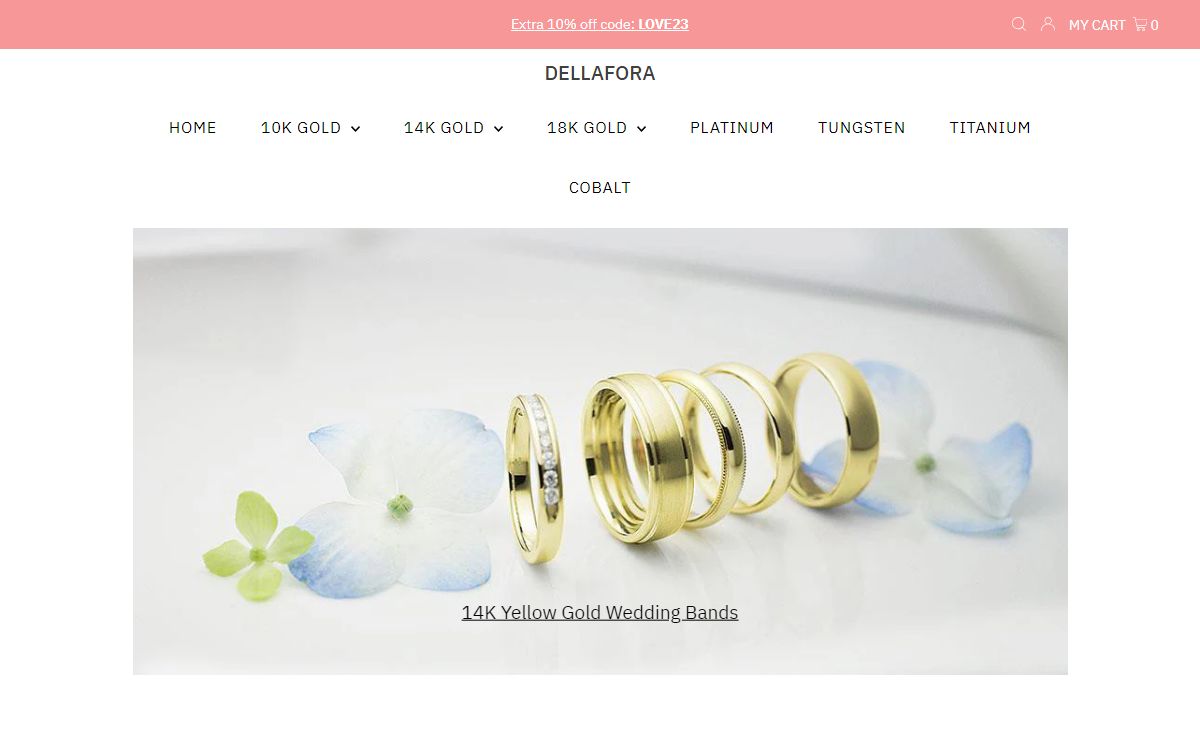 Gold and platinum wedding bands and wedding rings – DELLAFORA