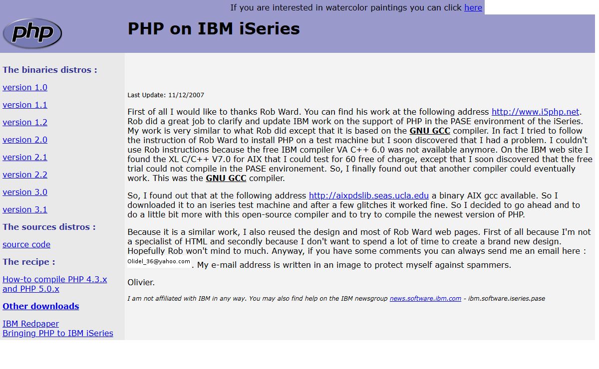 PHP on IBM iSeries