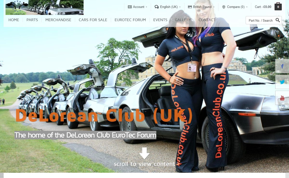 DeLorean Club UK - DeLorean Parts - DeLorean Club