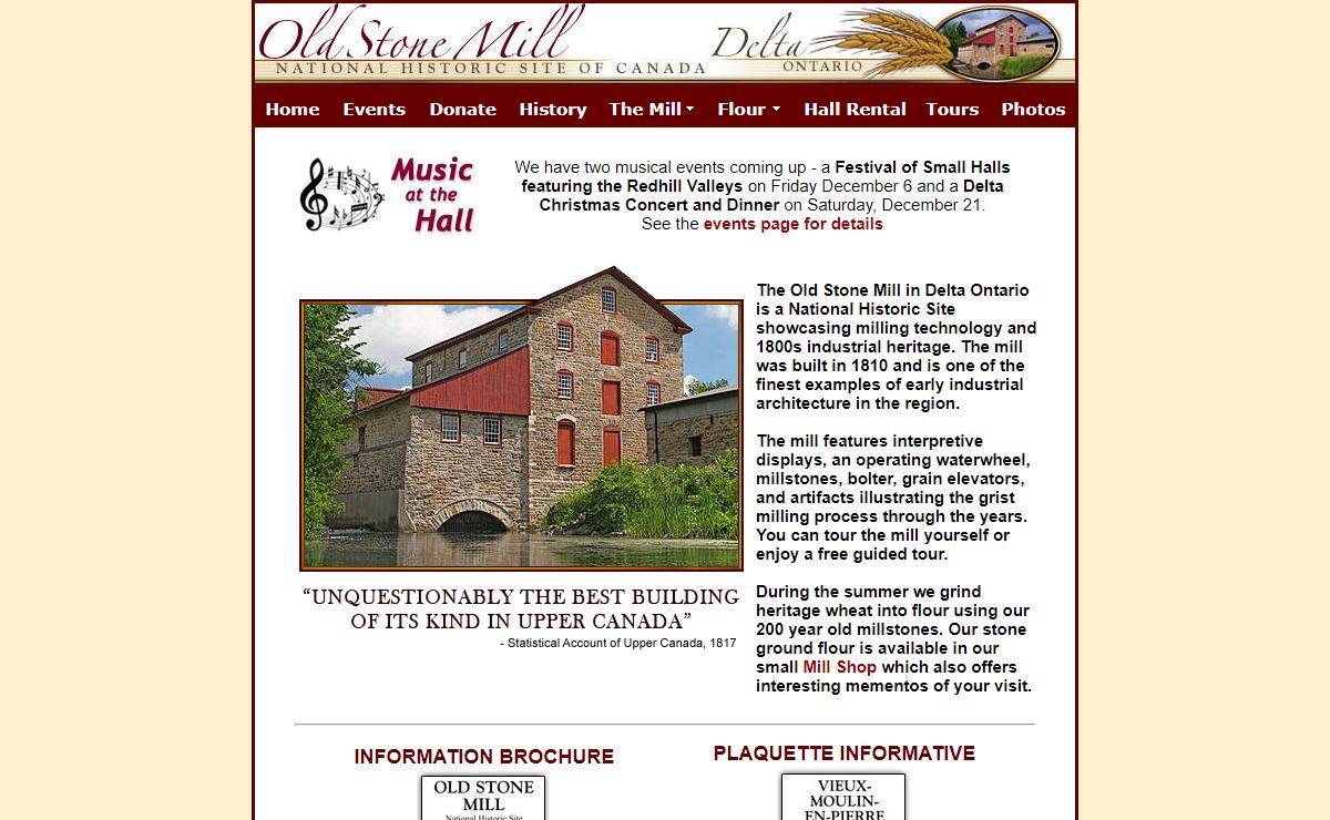 Old Stone Mill, National Historic Site of Canada, Delta, Ontario