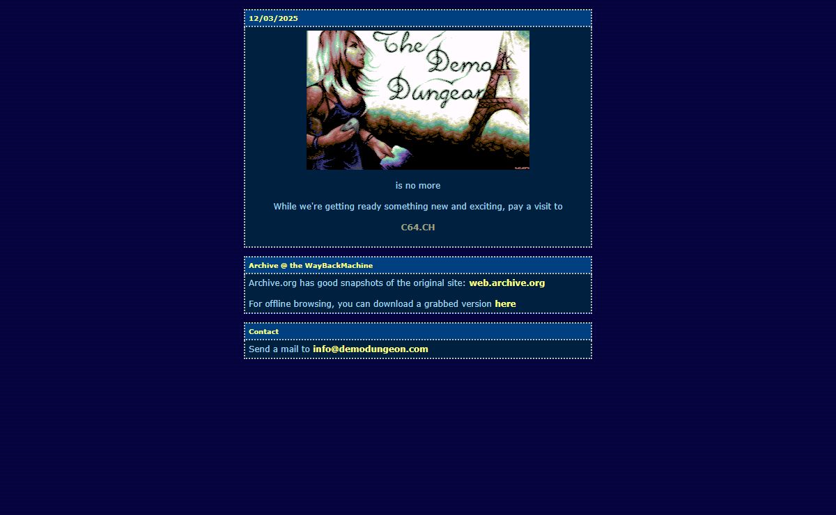 Demodungeon.com - Stay tuned