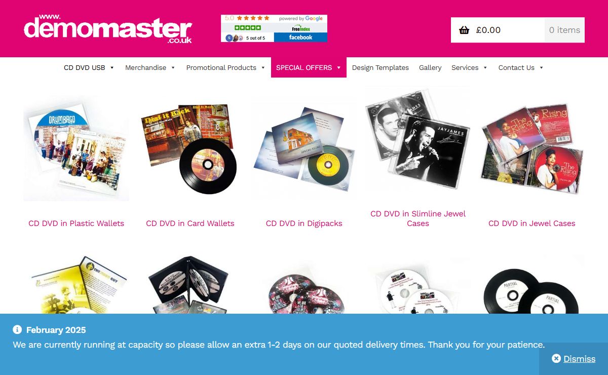 CD Printing, DVD Duplication, USB Replication, Merchandise.