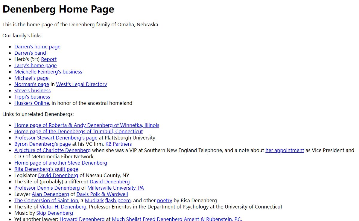 Denenberg Home Page