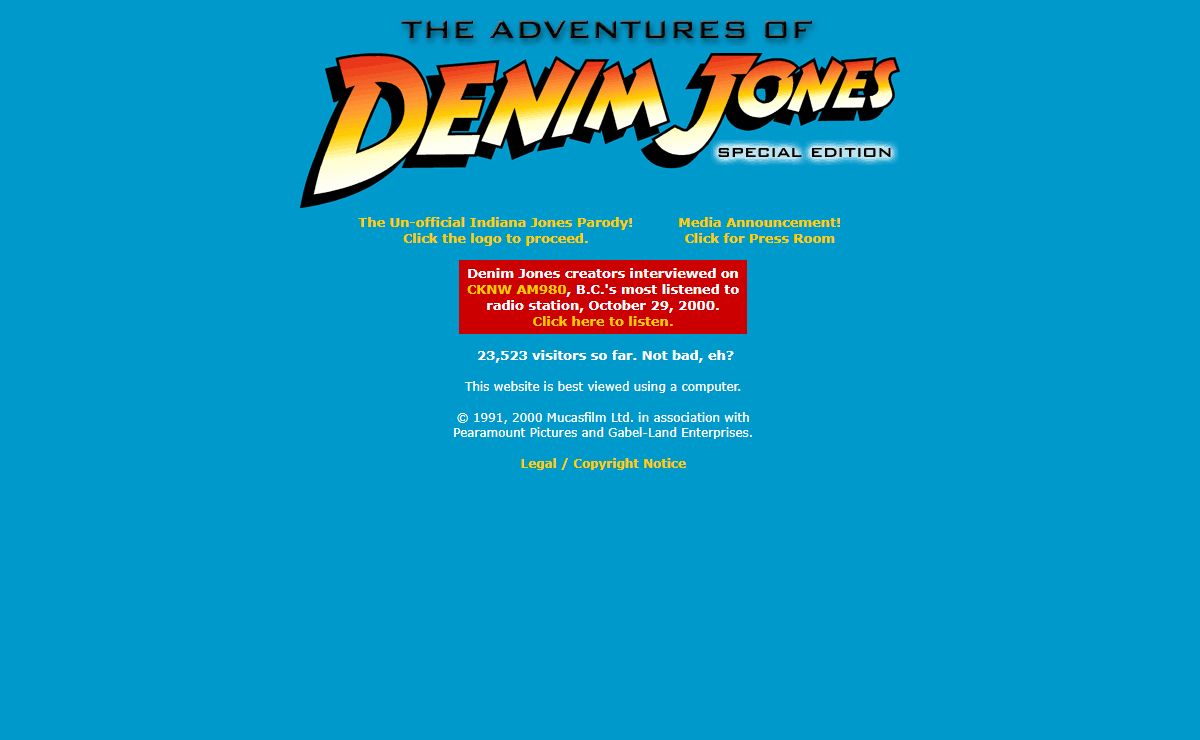 The Adventures of Denim Jones - An Indiana Jones Parody