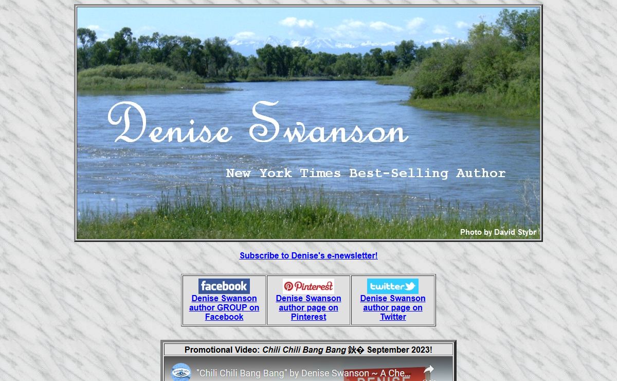 Denise Swanson - New York Times Best-Selling Author - http://www.DeniseSwanson.com