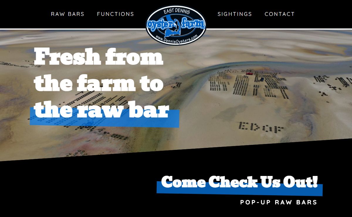 East Dennis Oyster Farm, Cape Cod, MA • Raw Bar Function Caterer Massachusetts