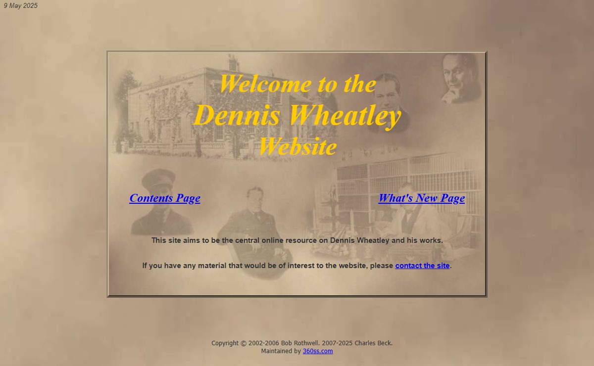 Dennis Wheatley – Entry Page