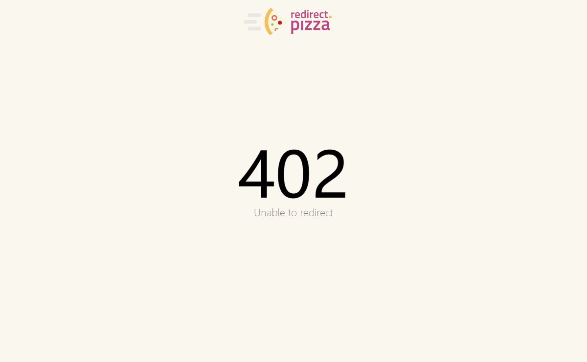 402 - redirect.pizza