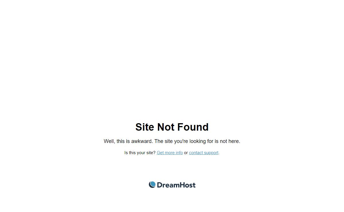 Site not found · DreamHost