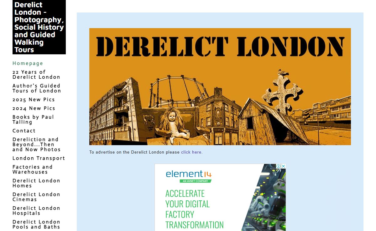Derelict London - Photography, Social History and Guided Walking Tours - Derelict London homepage