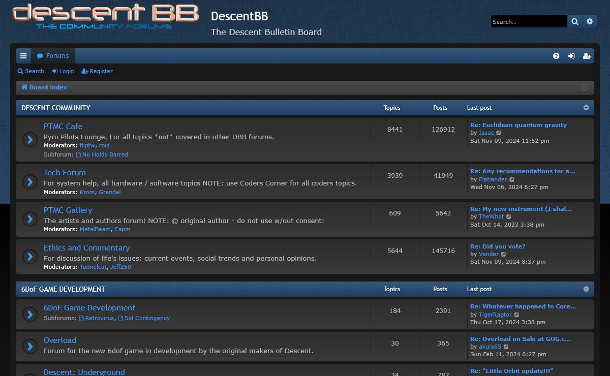 DescentBB - Index page