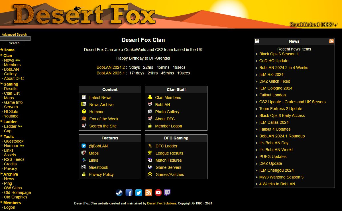 DFC - Desert Fox Clan - UK QuakeWorld, CS2, Warzone, PUBG Clan