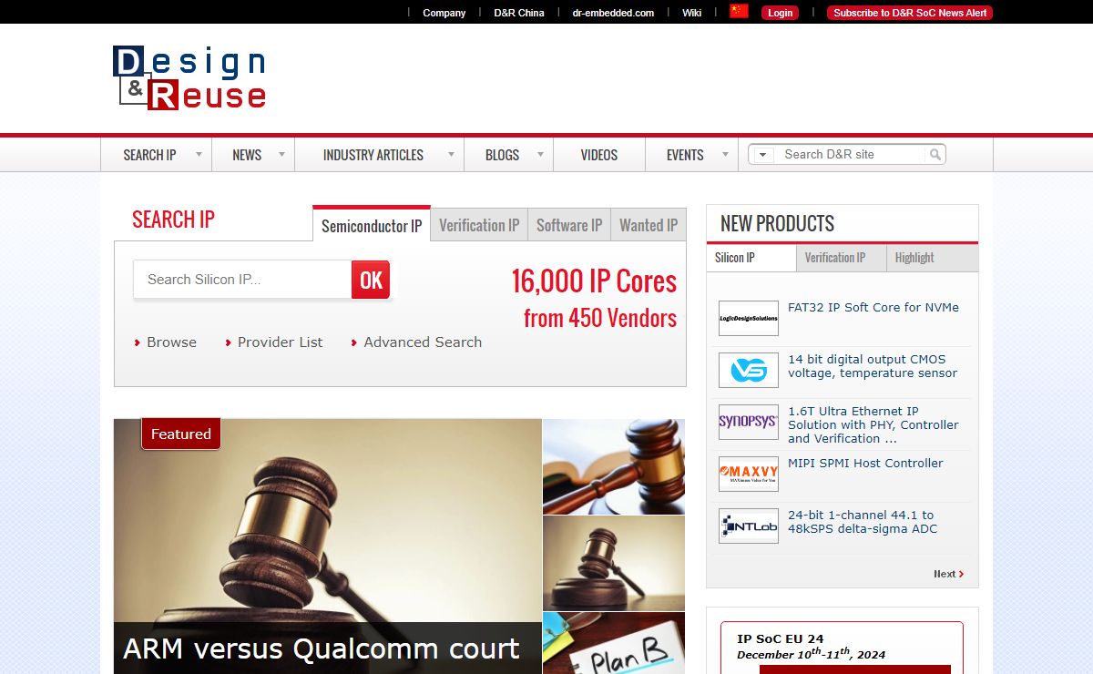 Design And Reuse, The System-On-Chip Design Resource - IP, Core, SoC