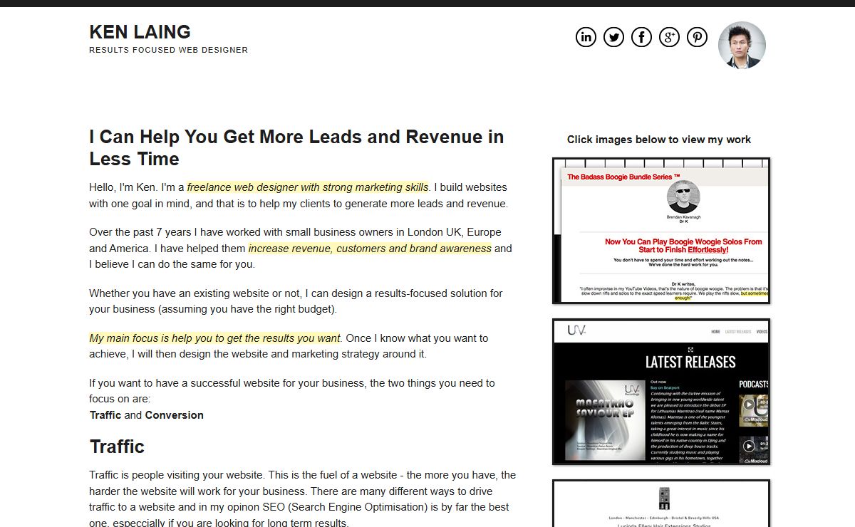 Freelance Web Designer London - Website Traffic Expert