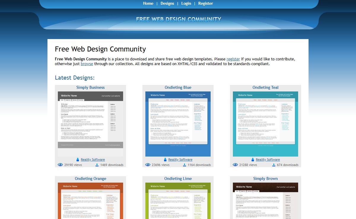 Free Web Design Community - Download XHTML/CSS Templates