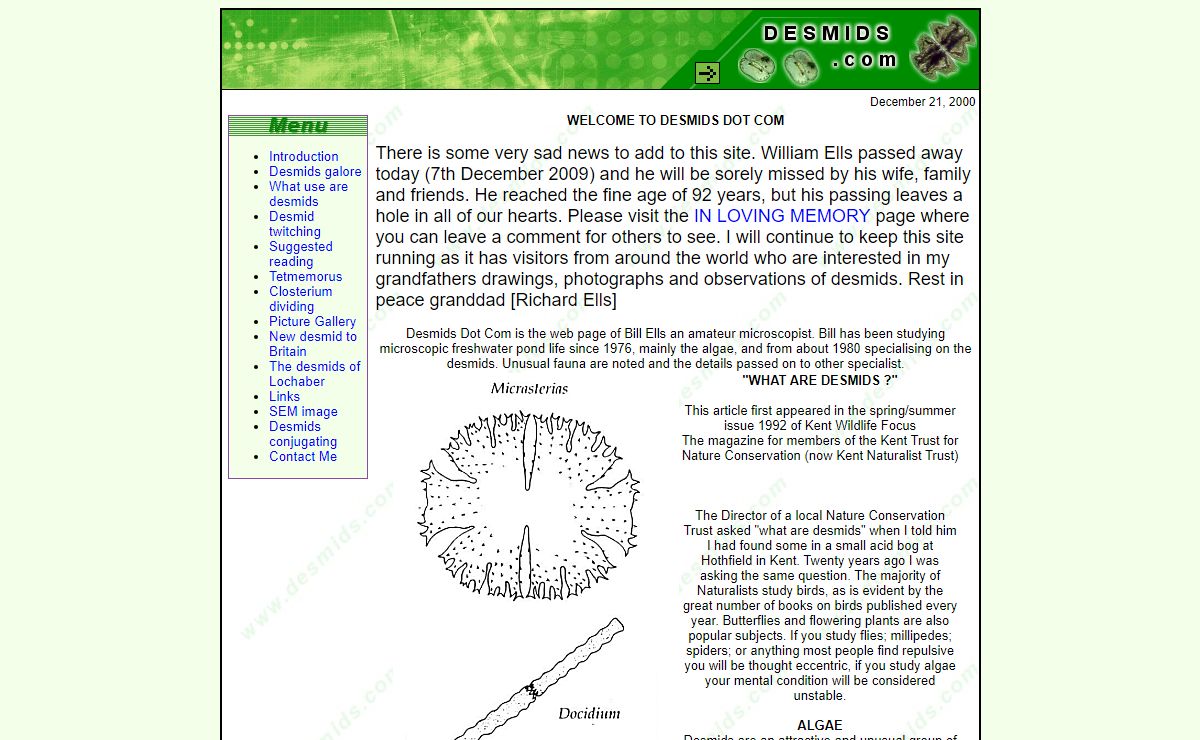 Desmids.com All about desmids and freshwater microscopical pond life