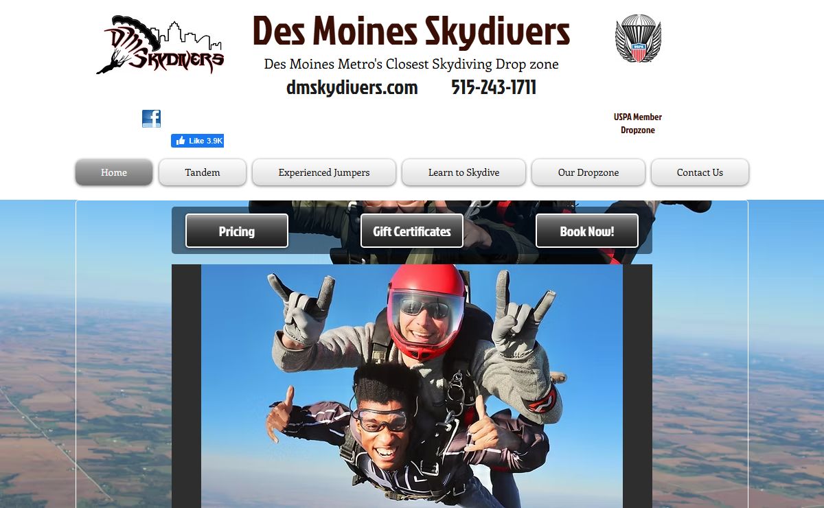 Des Moines Skydivers | Knoxville, Iowa