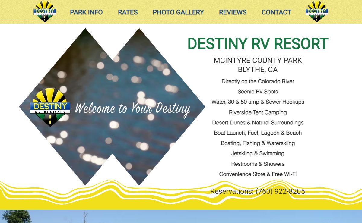 Destiny RV Resort & Camping | McIntyre Park | Blythe, CA