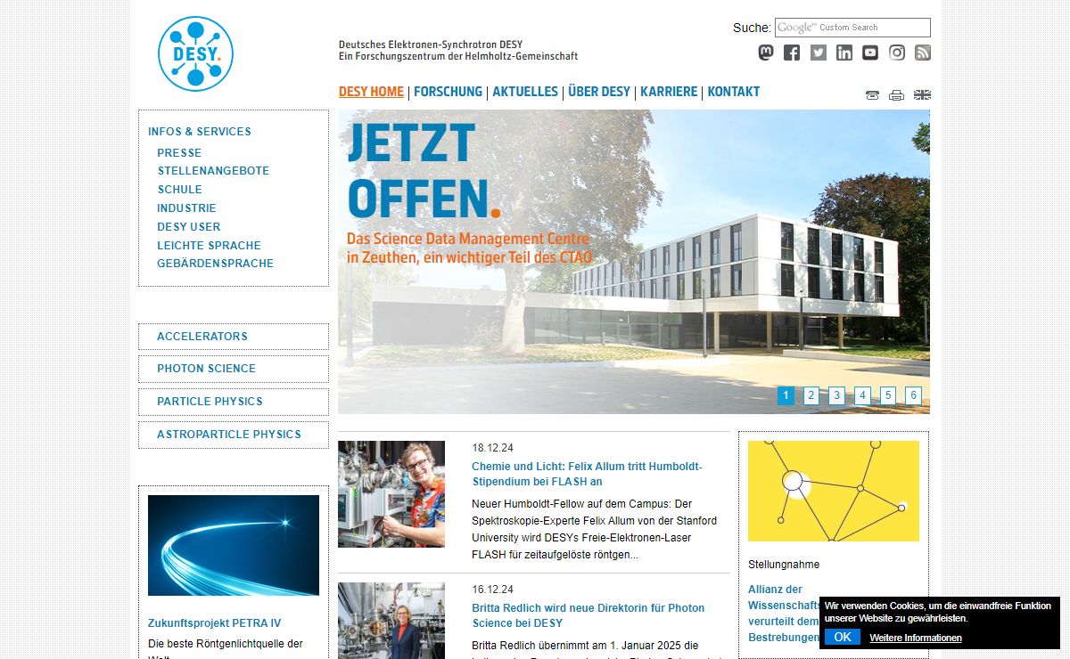 Deutschlands größtes Beschleunigerzentrum - Deutsches Elektronen-Synchrotron DESY
