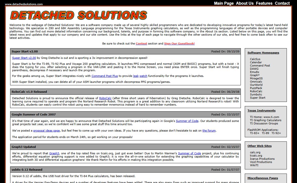 Detached Solutions - Main Page