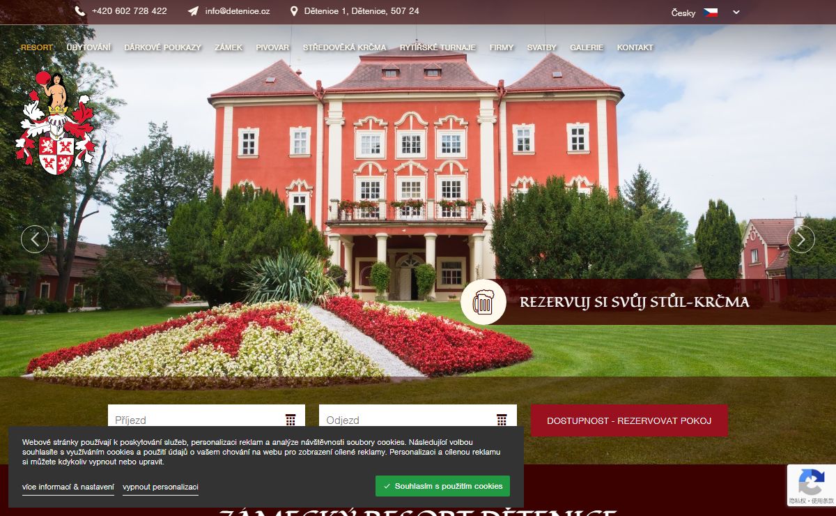 Zámecký resort Dětenice :: Resort Dětenice