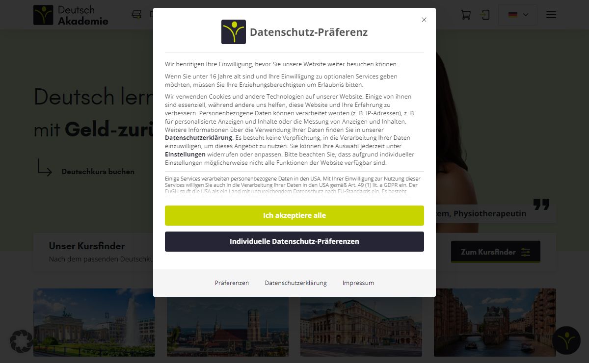 Deutschkurse in unserer Deutsch-Sprachschule oder online