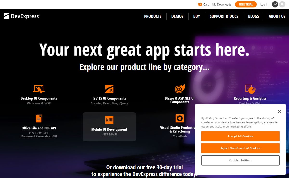 .NET UI Controls & Components for Developers of Mobile, Desktop, Web, BI Reporting Apps