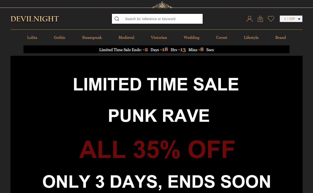 DevilNight - An UK Online Store offers Alternative Fashion Clothing for Women and Men - Devilnight.co.uk