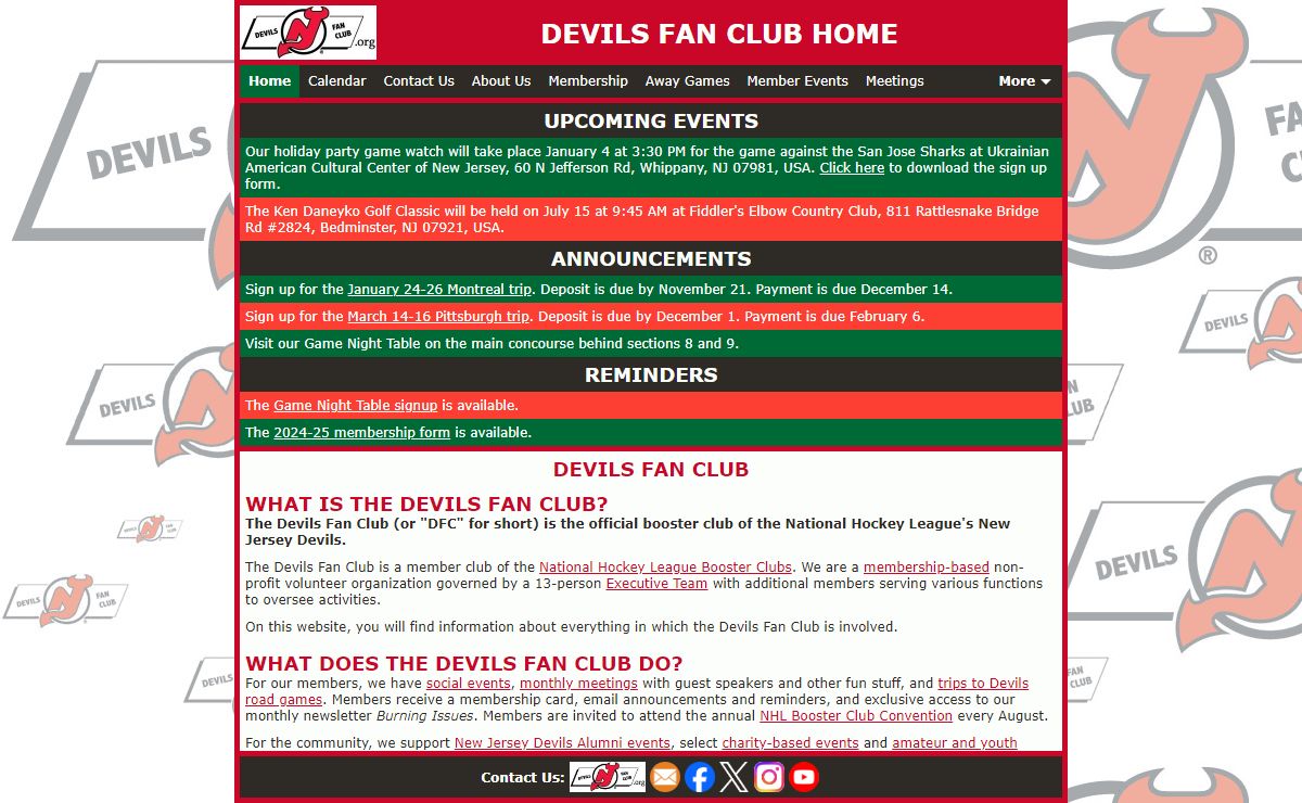 Devils Fan Club: Devils Fan Club Home