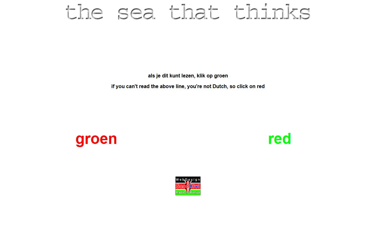 de zee die denkt - the sea that thinks